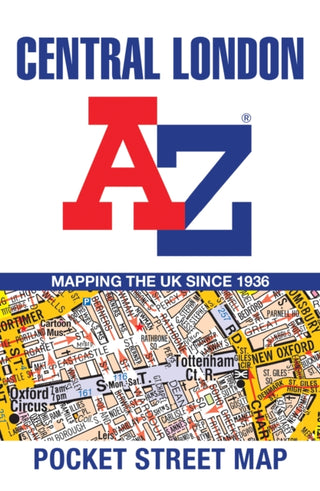 Cover image for 9780008657475 - Central London A-Z Pocket Street Map