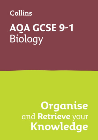 Cover image for 9780008672300 - AQA GCSE 9-1 Biology Organise and Retrieve Your Knowledge