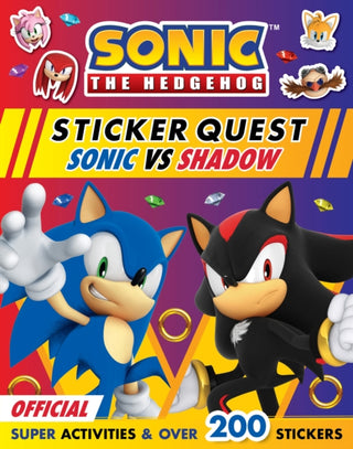 Cover image for 9780008680657 - Sonic the Hedgehog Sticker Quest: Sonic vs Shadow