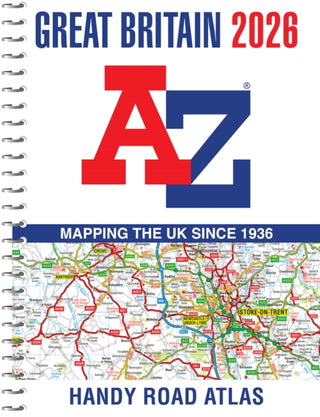 Cover image for 9780008719180 - Great Britain A-Z Handy Road Atlas 2026 (A5 Spiral)