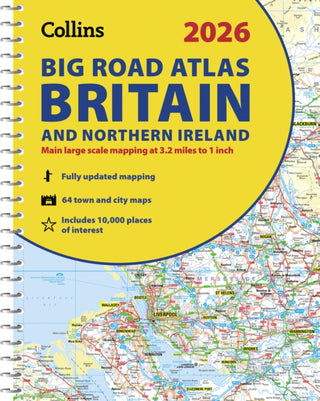 Cover image for 9780008719210 - 2026 Collins Big Road Atlas Britain and Northern Ireland