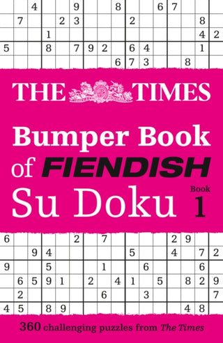 Cover image for 9780008749132 - The Times Bumper Book of Fiendish Su Doku book 1