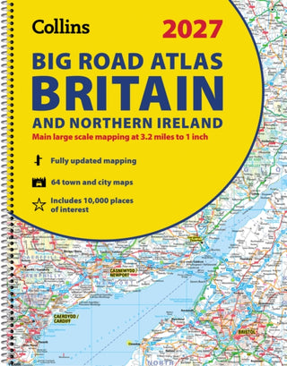 Cover image for 9780008779023 - Collins Big Road Atlas Britain and Northern Ireland 2027 (A3 Spiral)