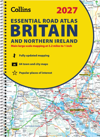 Cover image for 9780008779030 - Collins Essential Road Atlas Britain and Northern Ireland 2027 (A4 Spiral)