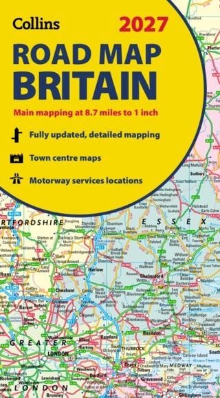 Cover image for 9780008779054 - Collins Road Map of Britain 2027 (Folded Map)