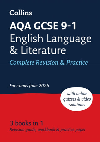 Cover image for 9780008784621 - AQA GCSE 9-1 English Language and Literature Complete Revision & Practice