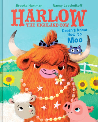 Cover image for 9780063513518 - Harlow the Highland Cow Doesn’t Know How to Moo