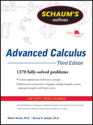Cover image for 9780071623667 - Schaum's Outline of Advanced Calculus, Third Edition