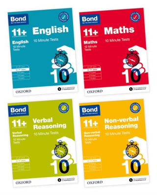 Cover image for 9780192778352 - Bond 11+ 10 Minute Tests Bundle for Age 10-11+ | For 2026 GL Assessment & other 11 plus entrance exams | English, Maths, Verbal Reasoning, and Non-verbal Reasoning