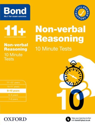 Cover image for 9780192778482 - Bond 11+ Non-verbal Reasoning 10 Minute Tests for Age 9-10 | For 2026 GL Assessment & other 11 plus entrance exams