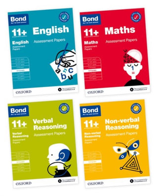 Cover image for 9780192779885 - Bond 11+ Assessment Papers 8-9 years Bundle: English, Maths, Non-verbal Reasoning, Verbal Reasoning (for GL Assessment & other 11 plus exams)