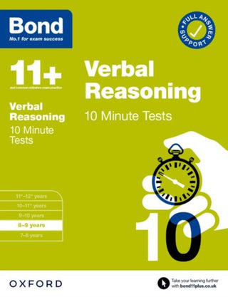 Cover image for 9780192785015 - Bond 11+ Verbal Reasoning 10 Minute Tests for Age 8-9 | For the 11+ GL Assessment and other school entrance exams