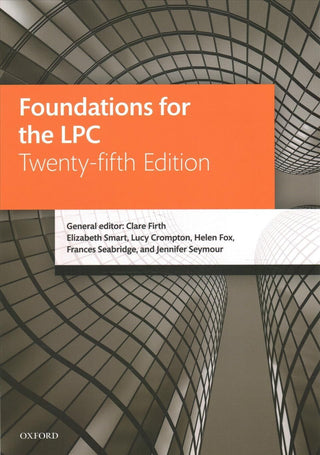 Cover image for 9780192844279 - Foundations for the LPC