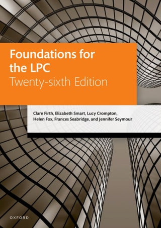 Cover image for 9780192858801 - Foundations for the LPC