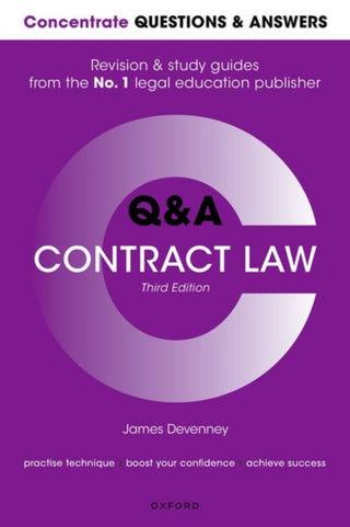 Cover image for 9780192865625 - Concentrate Questions and Answers Contract Law