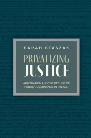 Cover image for 9780197771730 - Privatizing Justice