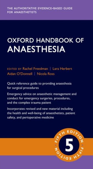 Cover image for 9780198853053 - Oxford Handbook of Anaesthesia