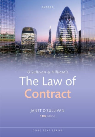 Cover image for 9780198897019 - O'Sullivan & Hilliard's The Law of Contract