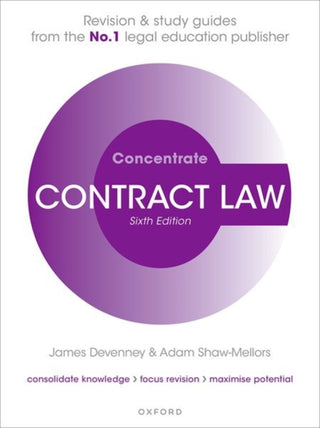 Cover image for 9780198904618 - Contract Law Concentrate