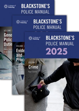 Supplemental image for 9780198927952 - Blackstone's Police Manuals 2025 Three Volume Set