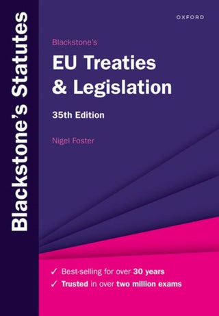 Cover image for 9780198932673 - Blackstone's EU Treaties & Legislation