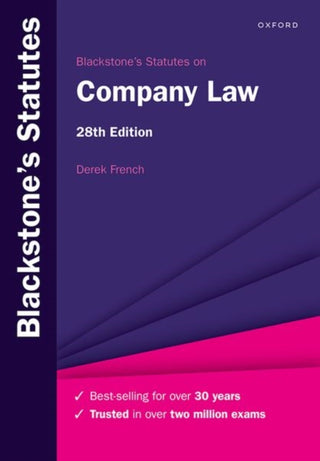 Cover image for 9780198932703 - Blackstone's Statutes on Company Law