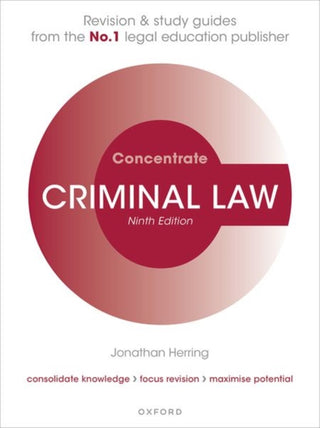 Cover image for 9780198940845 - Criminal Law Concentrate