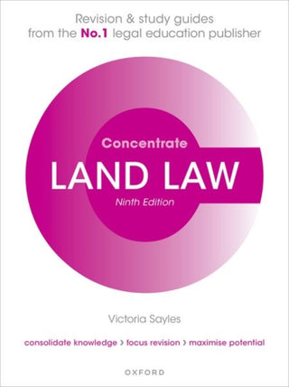 Cover image for 9780198949930 - Land Law Concentrate