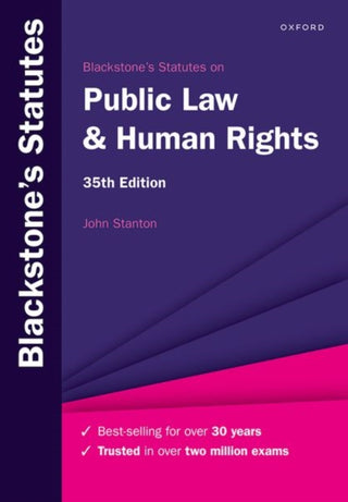 Supplemental image for 9780198971351 - Blackstone's Statutes on Public Law & Human Rights