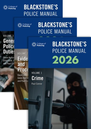 Cover image for 9780198974321 - Blackstone's Police Manuals Three Volume Set 2026