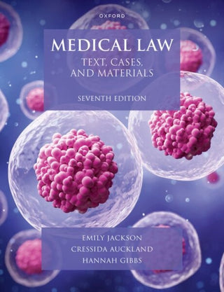 Cover image for 9780198982012 - Medical Law TCM 7e