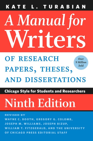 Cover image for 9780226713892 - A Manual for Writers of Research Papers, Theses, and Dissertations, Ninth Edition