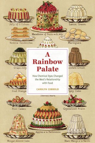 Cover image for 9780226845531 - A Rainbow Palate – How Chemical Dyes Changed the West`s Relationship with Food