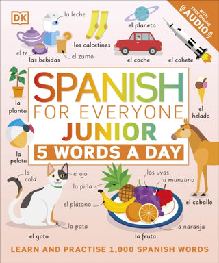 Cover image for 9780241473740 - Spanish for Everyone Junior 5 Words a Day