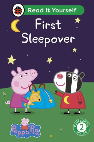 Cover image for 9780241565391 - Peppa Pig: First Sleepover: Read It Yourself - Level 2 Developing Reader