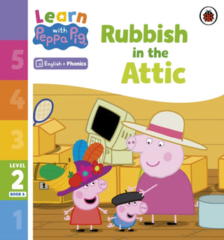 Supplemental image for 9780241576175 - Learn with Peppa Phonics Level 2 Book 6 – Rubbish in the Attic (Phonics Reader)
