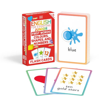 Cover image for 9780241603949 - English for Everyone Junior First Words Colours, Shapes, and Numbers Flash Cards