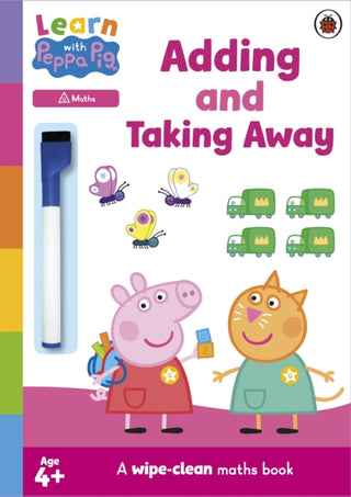 Cover image for 9780241645659 - Learn with Peppa: Adding and Taking Away wipe-clean activity book