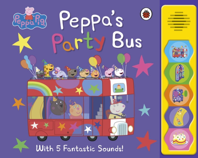 Cover image for 9780241666005 - Peppa Pig: Peppa's Party Bus!