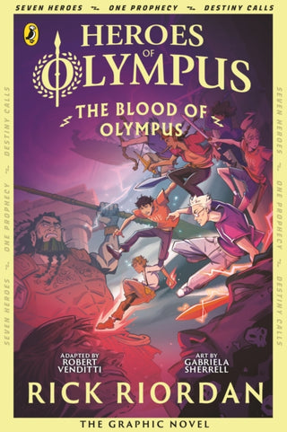 Cover image for 9780241686591 - The Blood of Olympus: The Graphic Novel (Heroes of Olympus Book 5)