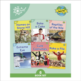 Cover image for 9780241699843 - Phonic Books Dandelion World Split Vowel Spellings