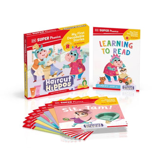 Cover image for 9780241699874 - DK Super Phonics My First Decodable Stories Haircut Hippos
