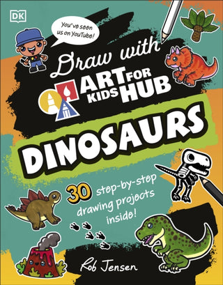 Cover image for 9780241753408 - Draw with Art for Kids Hub Dinosaurs