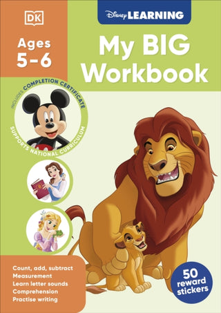Cover image for 9780241763841 - Disney Learning Big Workbook Ages 5-6 (Year 1)