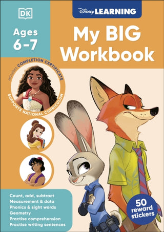 Supplemental image for 9780241763858 - Disney Learning Big Workbook Ages 6-7 (Year 2)