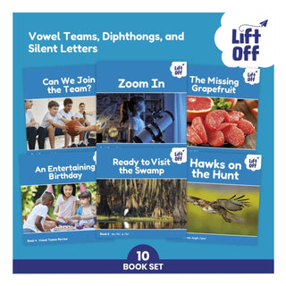 Cover image for 9780241775141 - Phonic Books Lift Off Readers Vowel Teams, Diphthongs, and Silent Letters