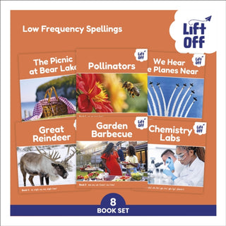 Cover image for 9780241775202 - Phonic Books Lift Off Readers Low Frequency Spellings