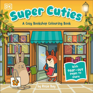 Cover image for 9780241802403 - Super Cuties A Cosy Bookshop Colouring Book