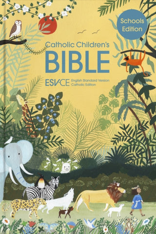 Cover image for 9780281085330 - ESV-CE Catholic Children's Bible, Schools' Edition, Authentic Full Colour Illustrations, British Liturgical Bible, ESV-CE, Hardback, Standard size