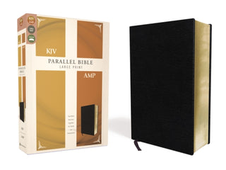 Cover image for 9780310446699 - KJV, Amplified, Parallel Bible, Large Print, Bonded Leather, Black, Red Letter